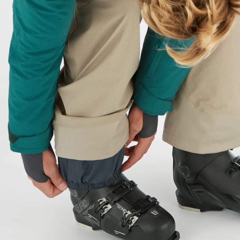 Salomon Untracked Men's Ski Pants Khaki | CA 74C9